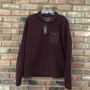 Black Brown 1826 Fleece Popover - Size XL